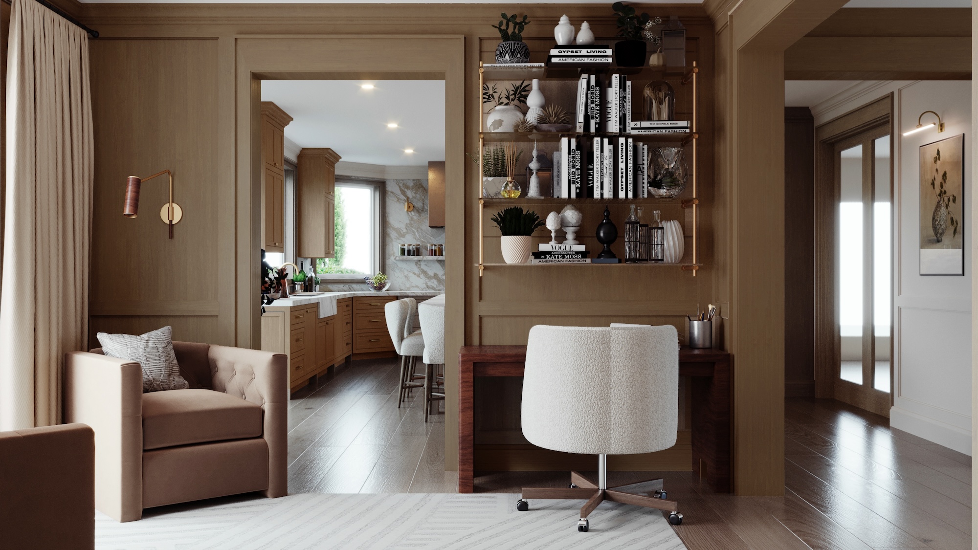 Studio Bral Atrium Design With Built In Desk